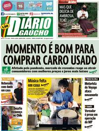 Capa do jornal Diário Gaúcho 16/09/2020