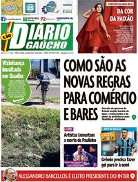 Capa do jornal Diário Gaúcho 16/12/2020
