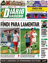 Capa do jornal Diário Gaúcho 17/08/2020