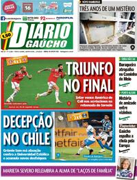 Capa do jornal Diário Gaúcho 17/09/2020