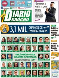 Capa do jornal Diário Gaúcho 17/11/2020