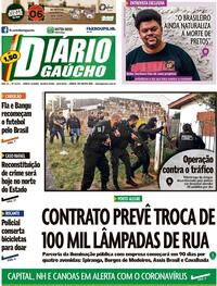 Capa do jornal Diário Gaúcho 18/06/2020