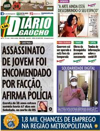 Capa do jornal Diário Gaúcho 18/08/2020
