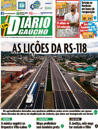 Capa do jornal Diário Gaúcho 19/12/2020