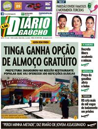 Capa do jornal Diário Gaúcho 21/04/2020