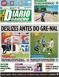 Capa do jornal Diário Gaúcho 21/09/2020