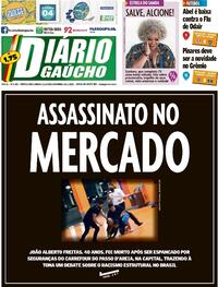 Capa do jornal Diário Gaúcho 21/11/2020