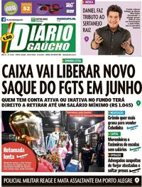 Capa do jornal Diário Gaúcho 22/05/2020