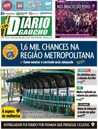 Capa do jornal Diário Gaúcho 22/09/2020