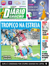 Capa do jornal Diário Gaúcho 23/01/2020