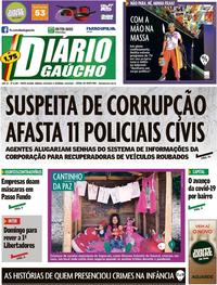 Capa do jornal Diário Gaúcho 23/05/2020