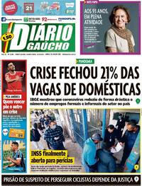 Capa do jornal Diário Gaúcho 23/09/2020