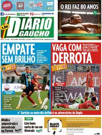 Capa do jornal Diário Gaúcho 23/10/2020