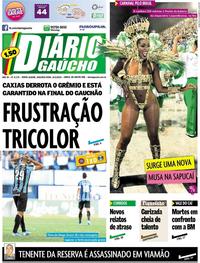 Capa do jornal Diário Gaúcho 24/02/2020