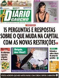 Capa do jornal Diário Gaúcho 24/06/2020