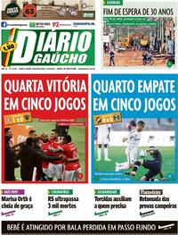 Capa do jornal Diário Gaúcho 24/08/2020