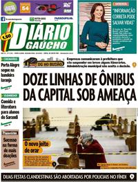 Capa do jornal Diário Gaúcho 25/05/2020