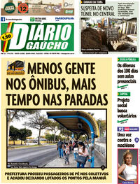 Capa do jornal Diário Gaúcho 25/06/2020