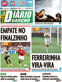 Capa do jornal Diário Gaúcho 26/10/2020