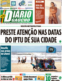 Capa do jornal Diário Gaúcho 26/12/2020