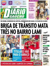 Capa do jornal Diário Gaúcho 27/01/2020