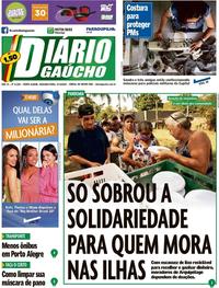 Capa do jornal Diário Gaúcho 27/04/2020