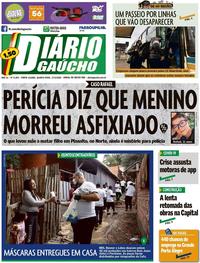 Capa do jornal Diário Gaúcho 27/05/2020