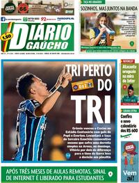 Capa do jornal Diário Gaúcho 27/08/2020