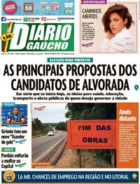Capa do jornal Diário Gaúcho 27/10/2020