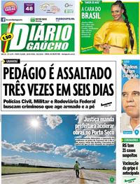 Capa do jornal Diário Gaúcho 28/02/2020