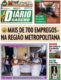 Capa do jornal Diário Gaúcho 28/07/2020