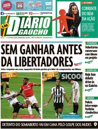 Capa do jornal Diário Gaúcho 28/09/2020