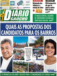 Capa do jornal Diário Gaúcho 28/11/2020