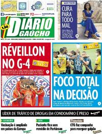 Capa do jornal Diário Gaúcho 28/12/2020