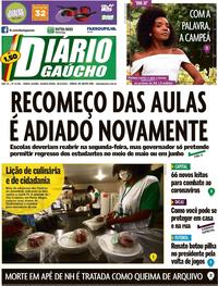 Capa do jornal Diário Gaúcho 29/04/2020