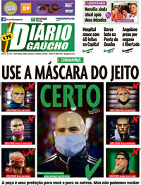 Capa do jornal Diário Gaúcho 30/05/2020