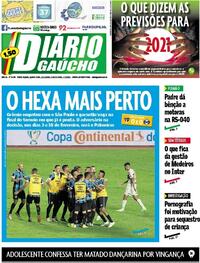 Capa do jornal Diário Gaúcho 31/12/2020