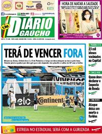 Capa do jornal Diário Gaúcho 01/03/2021