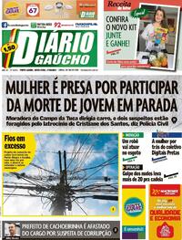 Capa do jornal Diário Gaúcho 01/10/2021
