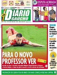 Capa do jornal Diário Gaúcho 02/03/2021