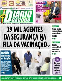 Capa do jornal Diário Gaúcho 02/04/2021