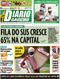 Capa do jornal Diário Gaúcho 02/06/2021