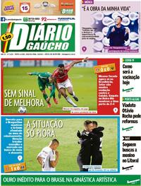 Capa do jornal Diário Gaúcho 02/08/2021