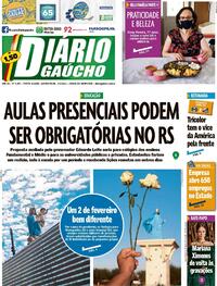 Capa do jornal Diário Gaúcho 03/02/2021