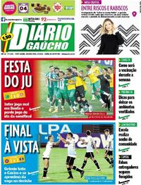 Capa do jornal Diário Gaúcho 03/05/2021