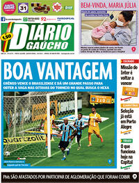 Capa do jornal Diário Gaúcho 03/06/2021