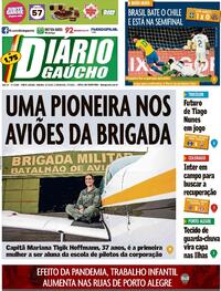 Capa do jornal Diário Gaúcho 03/07/2021