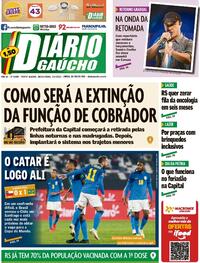 Capa do jornal Diário Gaúcho 03/09/2021