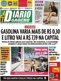 Capa do jornal Diário Gaúcho 03/11/2021