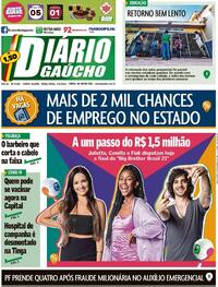 Capa do jornal Diário Gaúcho 04/05/2021